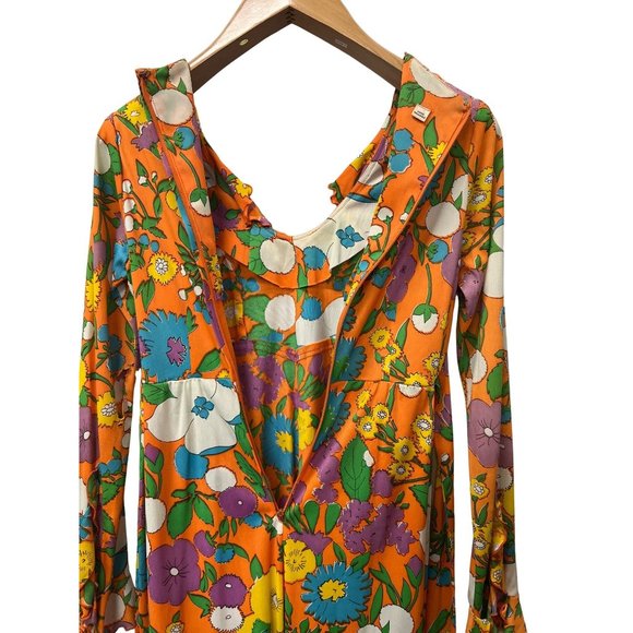 Vintage 70s Authentic Flower Child Maxi Dress - Picture 13 of 15